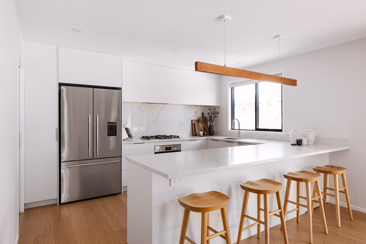 kicthen in a new home build by first homes tauranga